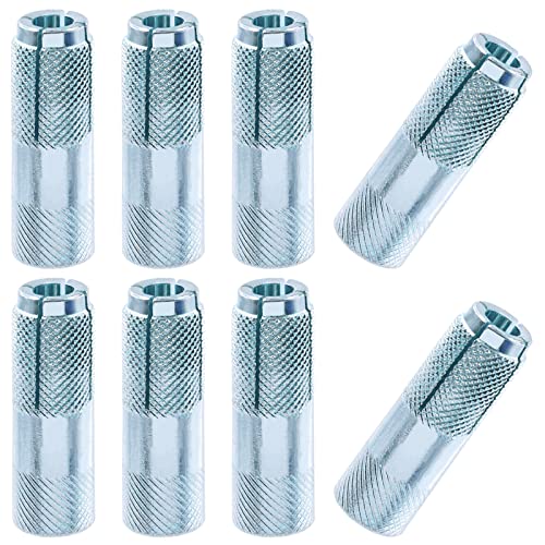 Anker | Swpeet 8Pcs 1/2 Tomme Premium Sinkbelagte Karbonstål Betong Knurling Drop In Ankere Utvalg Kit, Utvidelsesskruer Interne Tvangsutvidelsesbolter For Solid Betong Anker Anker