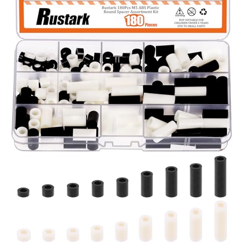 Avstandsstykker og distanser | 18 stk 9 størrelser M5 nylon rund mellomrom standoff assortement sett svart og hvit elektrisk uttak skruer mellomrom rund nylon rør mellomrom plast mellomrom for skruer maskinvare mellomrom brakett Avstandsstykker og distanser Avstandsstykker og distanser