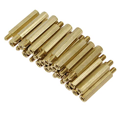 Avstandsstykker og distanser | 3 stk M4 x 3 mm + 6 mm messing standoffs, skruer og muttere, hexagonal spacer for PCB hovedkort Avstandsstykker og distanser Avstandsstykker og distanser