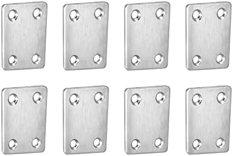 Bøyler | 47X38X2Mm (LxBxH) Flat Straight Brace Plate – 4-Pack – God for Møbelreparasjon – Rustfritt Stål Brace Plate – Sølvfarge Bøyler Bøyler