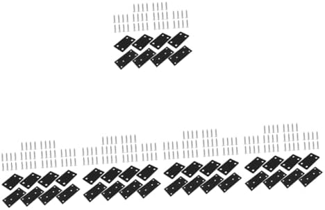 Bøyler | 5 sett koblingsstykke flatt rett beslag flatt plate metallbraketter for hyller reparasjonsplate metallmonteringsplate metallplate med hull flate braketter for tre metallplater Bøyler Bøyler