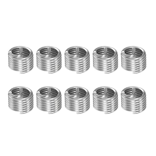 Gjengede innsatser | 10 stk. Wire Thread Inserts M5 X 0,8 1,5D 304 rustfritt stål helical coiled wire threaded sleeve Gjengede innsatser Gjengede innsatser