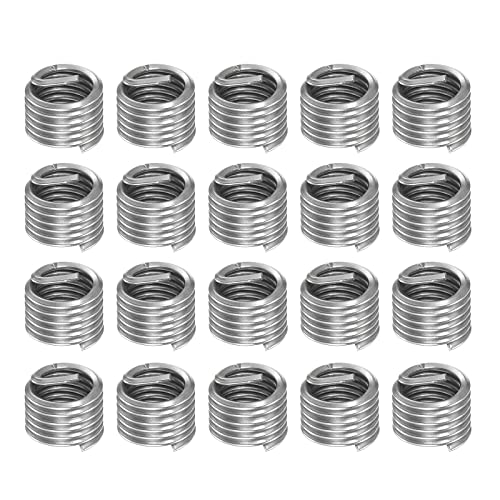 Gjengede innsatser | 20 stk. Wire Thread Inserts M6 X 1 1.5D 304 Rustfritt Stål Helical Coiled Wire Threaded Sleeve Gjengede innsatser Gjengede innsatser