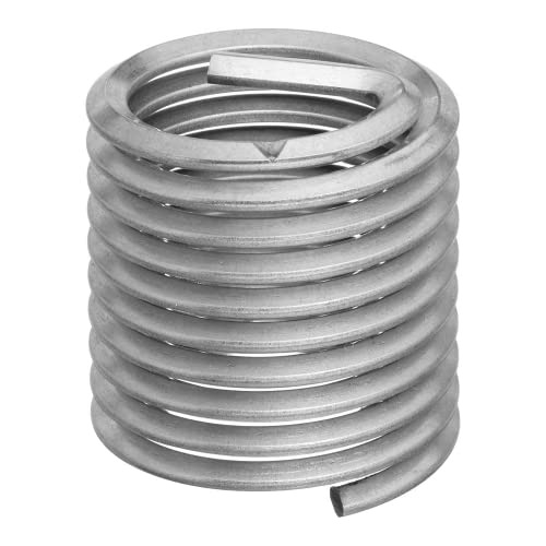 Gjengede innsatser | Coil Gewindeeinsatz for Metall 18-8 Rustfritt Stål Helical Wire Gewindeeinsatz 3/8-16 Indre Gjenger, 0,375″ Lengde – (Pakke med 10, Totalt 100) Gjengede innsatser Gjengede innsatser