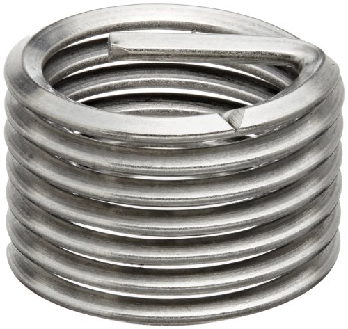 Gjengede innsatser | Gjengestift, 18-8 rustfritt stål, helical, M3-0.5 indre gjenger, 4,5 mm lengde (pakke med 10) Gjengede innsatser Gjengede innsatser