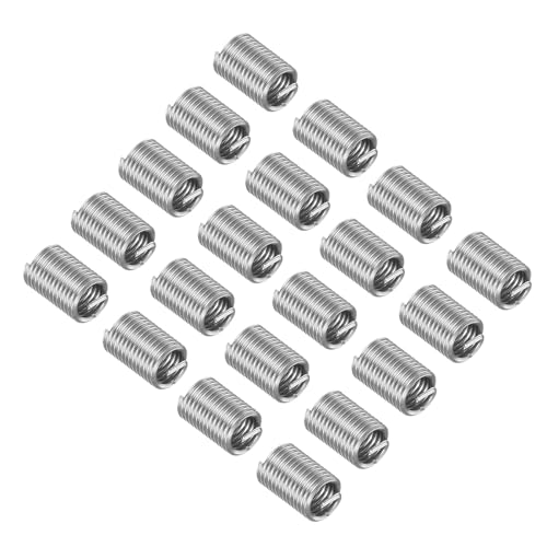 Gjengede innsatser | Trådinnsatser, M3X0.5 3D 9Mm lengde, 304 rustfritt stål trådskruemuffe innsats helical type spiral – (Bruksområder: For bilreparasjoner), 20 stk Gjengede innsatser Gjengede innsatser