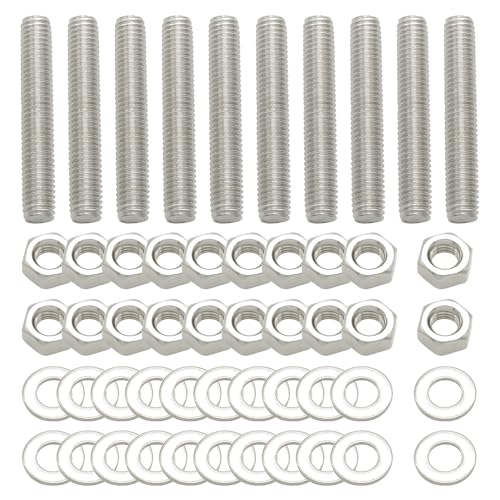 Gjenget stenger og bolter | 1 stk 34 Rustfritt Stål Heltrådede Stangfester, Gjengestang (M8X5Mm) Gjenget stenger og bolter Gjenget stenger og bolter