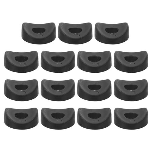 Maskinvarevaskere | 15 stk plastiske runde skiver, 8 mm x 25 mm x 5 mm svarte PE konkave skiver, spacer maskinvare festemidler for fiksering av runde rør Maskinvarevaskere Maskinvarevaskere