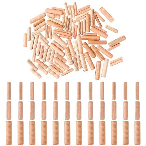 Nåler | 9 stk Dowel-pinner Assorterte Treplugger Harde Tre Grooved Plugger Rett Spor Tre Dowel-pinner Små Treplugger Assorterte Størrelser For Trearbeid Møbler Dører Kunsthåndverk Prosjekter 6Mm 8Mm 1Mm Nåler Nåler