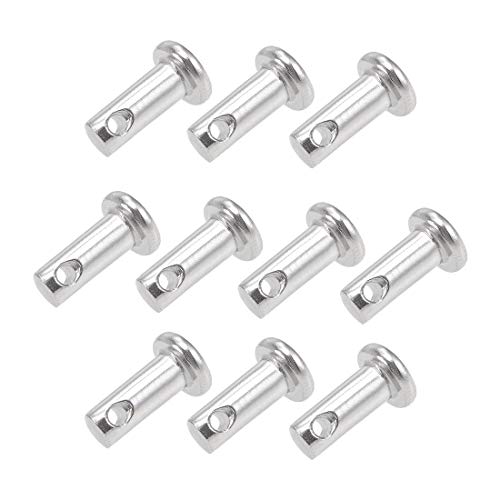 Nåler | Enkel Hull Clevis Stifter – 4Mm X 10Mm Flat Hode 304 Rustfritt Stål Link Hengsel Stift 10Stk Nåler Nåler