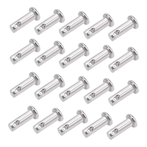 Nåler | Enkel Hull Clevis Stifter – 4Mm X 12Mm Flat Hode 304 Rustfritt Stål Link Hengsel Stift 20Pcs Nåler Nåler