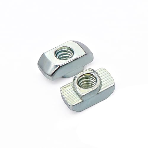 Nøtter | 1/4″-20 Gjengede Standard Stål Drop In T-Nut, Drop In T-Nuts Tilbehør Hardware Muttere For 45 Serie Aluminium Ekstruderingsprofiler Skinne, 20 Pakker Nøtter Nøtter