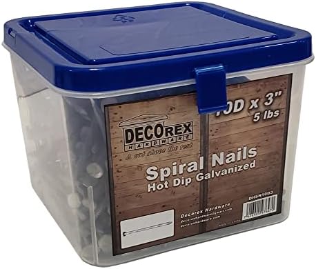 Negler | 1D X 3″ Spiral Spiker med Spiral Skaft, Varmegalvanisert – 5Lb – Dhsn1D3 Negler Negler