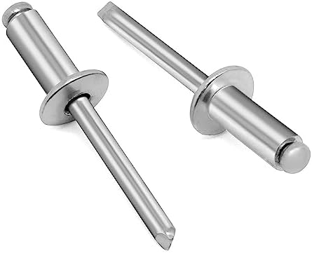 Riveter | 1/4″ X 1/2″ Aluminium Blindnitter, Sølv, 6,5 X 12,7 Mm Popnitter, 100 Stk Riveter Riveter