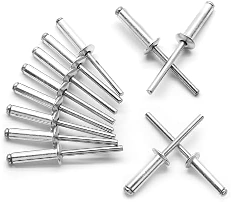 Riveter | 3/16″ X 3/4″ Sølv Popnitter Assortiment – 6 Stk, Aluminium Nitter Metall Blindnitter Kajakk Nitter Verktøy Marine Nittefester For Båt Riveter Riveter