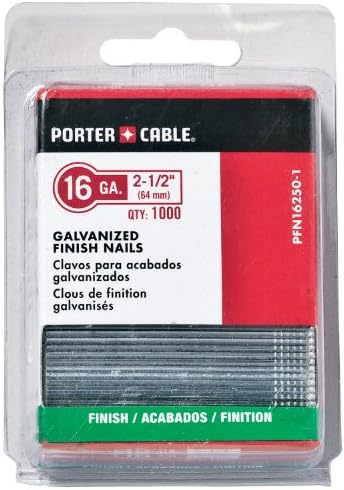 Sammensatte festemidler | Pfn16250-1 2-1/2 tommer, 16 gauge finish spiker (1000-pakning) Sammensatte festemidler Sammensatte festemidler