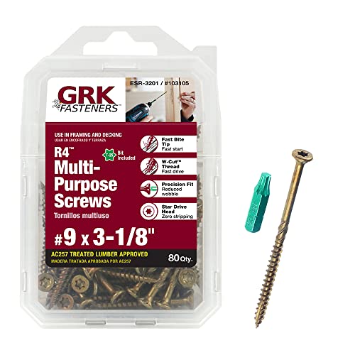 Skruer | Grk Festemidler 1315 R4#9 X 3-1/8″ Skruer 8Pk Skruer Skruer