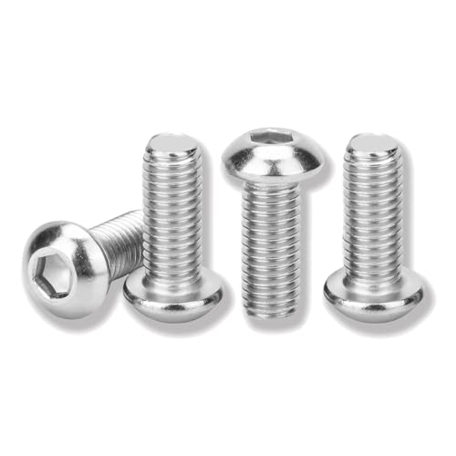 Skruer | Metuja M6-1.X2Mm 3Pcs, Knapphodet Socket Cap Bolter Skruer, Rustfritt Stål, Profesjonell Sett Skrue, Klar Og Full Tråd, Sølvlysende Møbelbolt, Allen Hex Driv Skruer Skruer