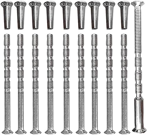 Skruer og bolter assorterte sett | 3 stk dørhåndtaksskruer for møbelås, hardware fikseringssett med sekskantede muttere og bolter (3 stk skruer og 3 stk skruemuttere) Skruer og bolter assorterte sett Skruer og bolter assorterte sett