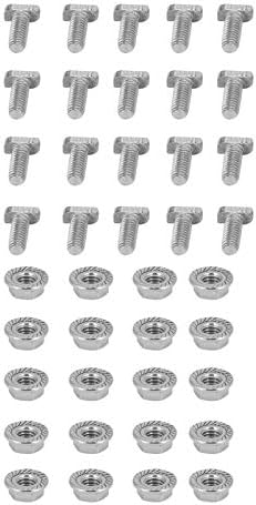 Skruer og Bolter Assortiment Sett | TV-montering hardware-sett, 2 sett med 34 rustfrie M6-skruer med flensmutter, festemidler, hageutstyr, skruemiks-sett Skruer og Bolter Assortiment Sett Skruer og Bolter Assortiment Sett