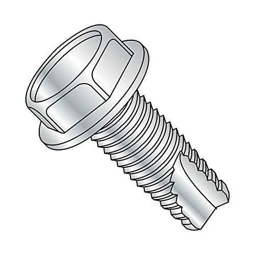 Skruer | Smådeler 3723W Stål Gjengeskjærende Skrue, Sinkbelagt Overflate, Sekskantet Vaskerhode, Type 23, 3/8″-16 Gjengestørrelse, 1-1/4″ Lengde (Pakke med 1) Skruer Skruer