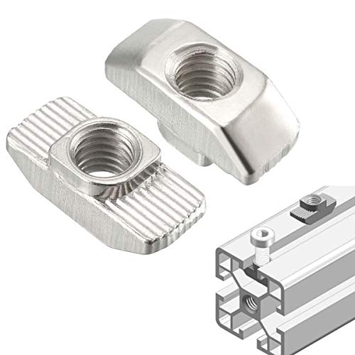 T-Nøtter | 5 stk 44 Serie M8 T-mutter, T-spor mutter med hammerhode, nikkelbelagt karbonstålsmutter for aluminiumsprofil (44 Serie M8) T-Nøtter T-Nøtter