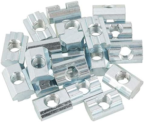 T-Nøtter | Hammerhead Mutter, Nutenstein M8 Mutter 10, 20Pcs 40 Serie 4040 Serie M8 Sinkbelagt Karbonstål Glidende T-spor Mutter For Aluminiumprofil Tilbehør (M8) T-Nøtter T-Nøtter