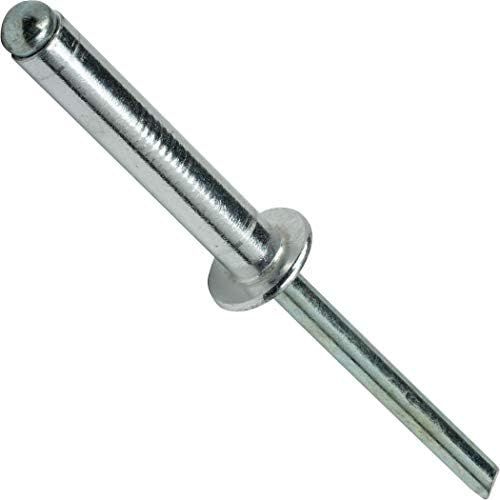 Riveter | Popnitter 3/16″ X 1-1/4″ Aluminiumkropp Stål Mandrel Kuppelhode Blind 6-20 Gap 1.126″ – 1.250″ Antall 50 Riveter Riveter